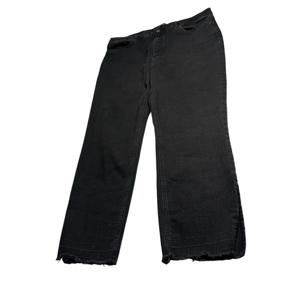 Boden the Salsbury Side Split Black Denim Jeans Womens 14R - Picture 4 of 15